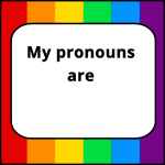 LGBT pride pronouns sticker rainbow
